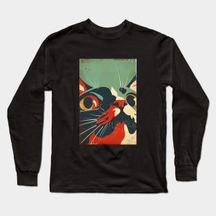 Retro cat Long Sleeve T-Shirt